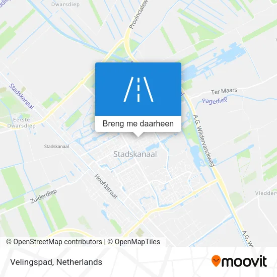 Velingspad kaart