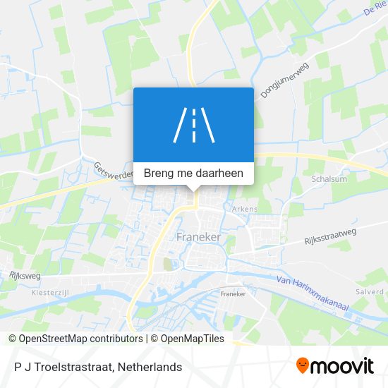 P J Troelstrastraat kaart