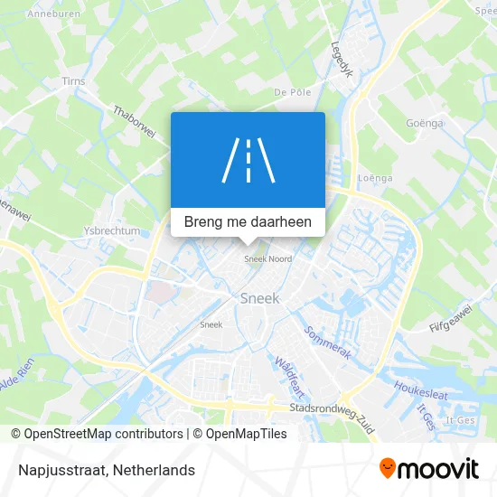 Napjusstraat kaart