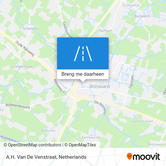 A.H. Van De Venstraat kaart