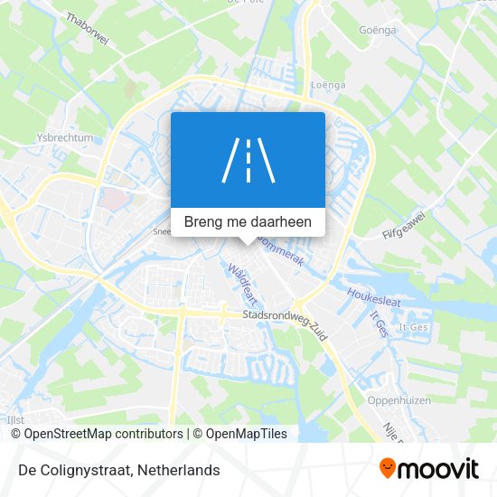 De Colignystraat kaart