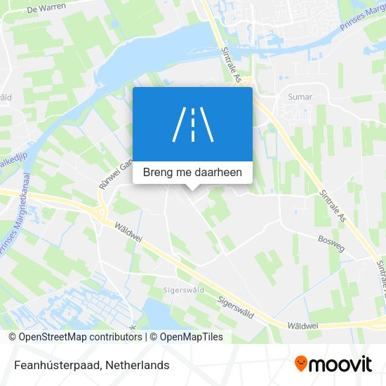 Feanhústerpaad kaart