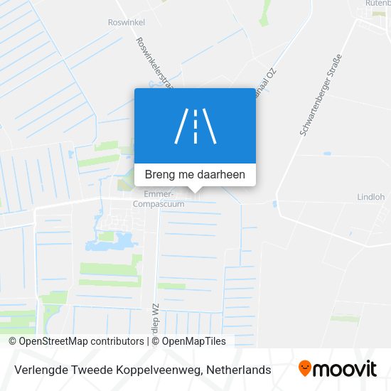 Verlengde Tweede Koppelveenweg kaart