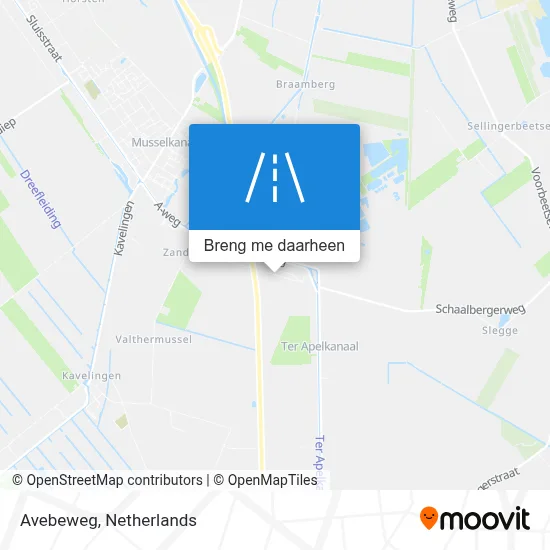 Avebeweg kaart