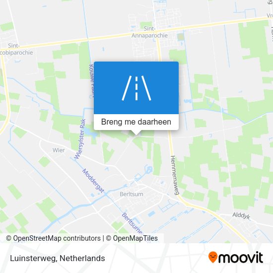 Luinsterweg kaart