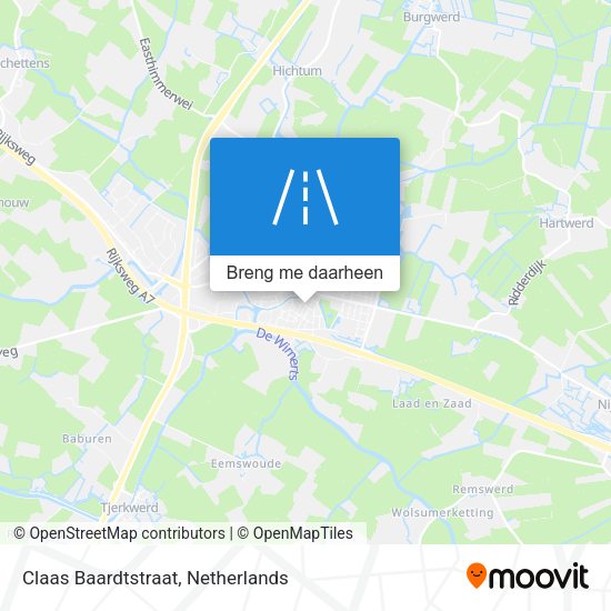 Claas Baardtstraat kaart