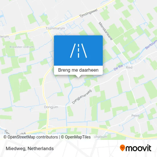 Miedweg kaart