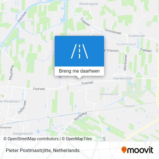 Pieter Postmastrjitte kaart
