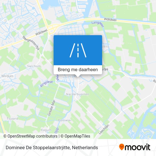 Dominee De Stoppelaarstrjitte kaart