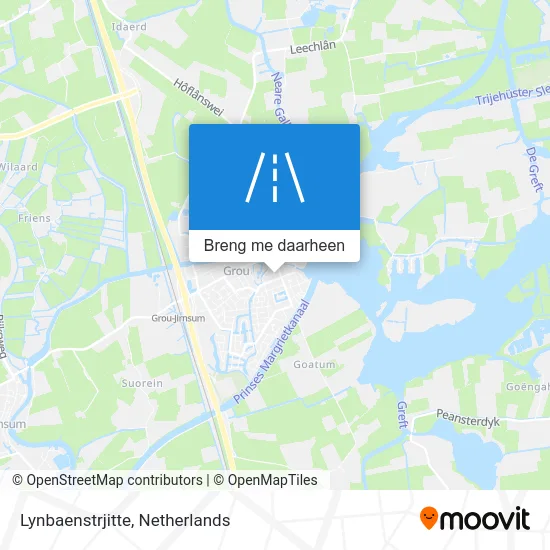 Lynbaenstrjitte kaart