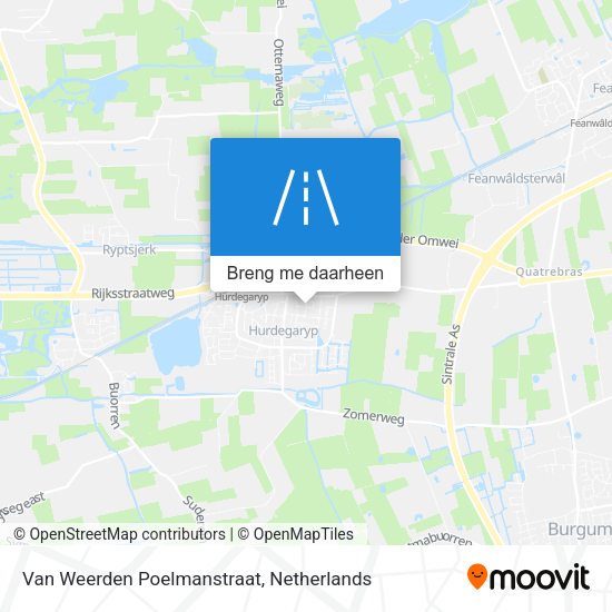 Van Weerden Poelmanstraat kaart