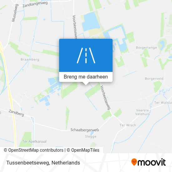 Tussenbeetseweg kaart