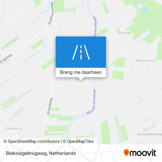 Blekslagebrugweg kaart