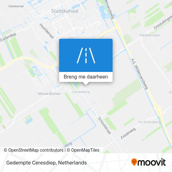 Gedempte Ceresdiep kaart