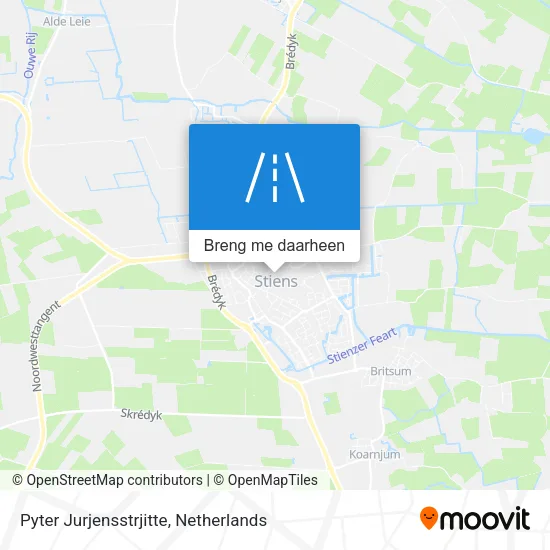 Pyter Jurjensstrjitte kaart
