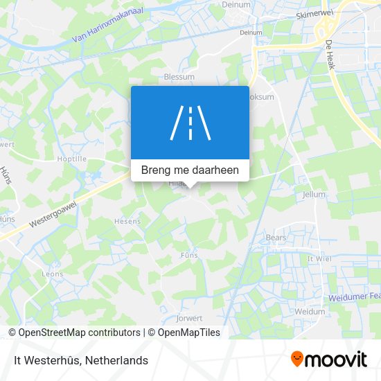 It Westerhûs kaart