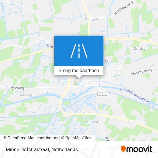 Minne Hofstrastraat kaart