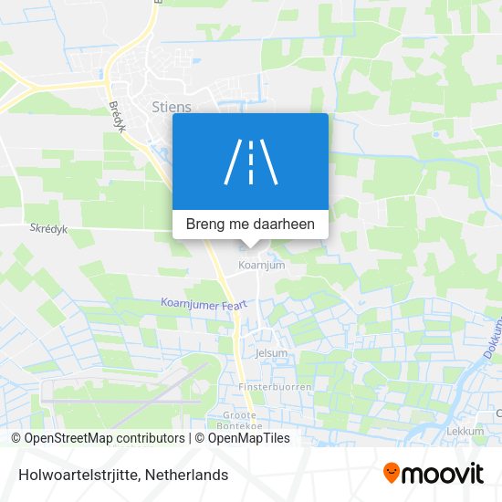 Holwoartelstrjitte kaart