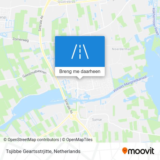 Tsjibbe Geartsstrjitte kaart
