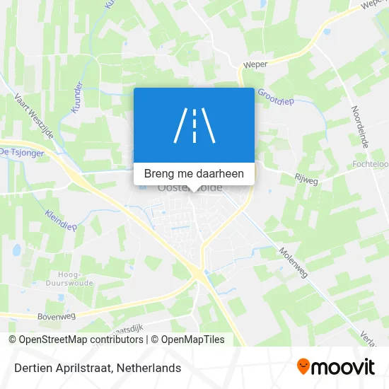Dertien Aprilstraat kaart