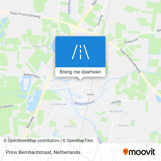 Prins Bernhardstraat kaart