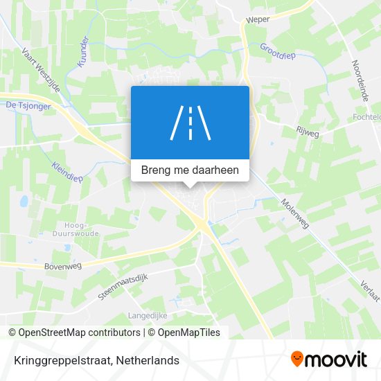 Kringgreppelstraat kaart