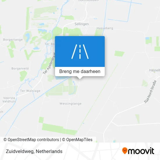 Zuidveldweg kaart