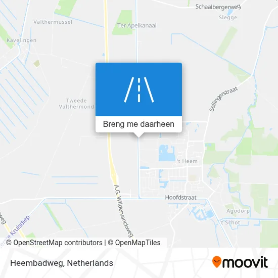 Heembadweg kaart