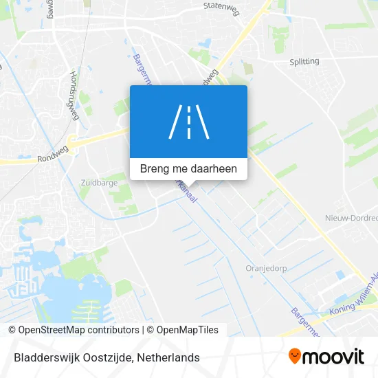 Bladderswijk Oostzijde kaart