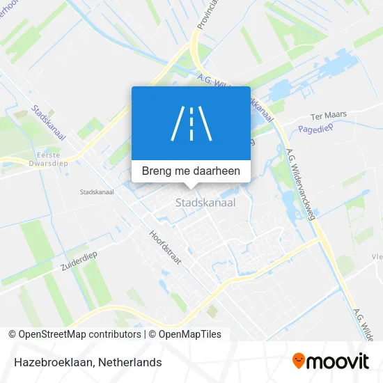 Hazebroeklaan kaart