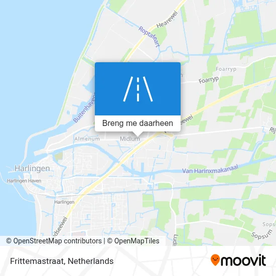 Frittemastraat kaart