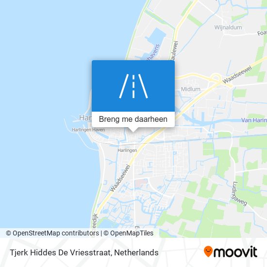 Tjerk Hiddes De Vriesstraat kaart