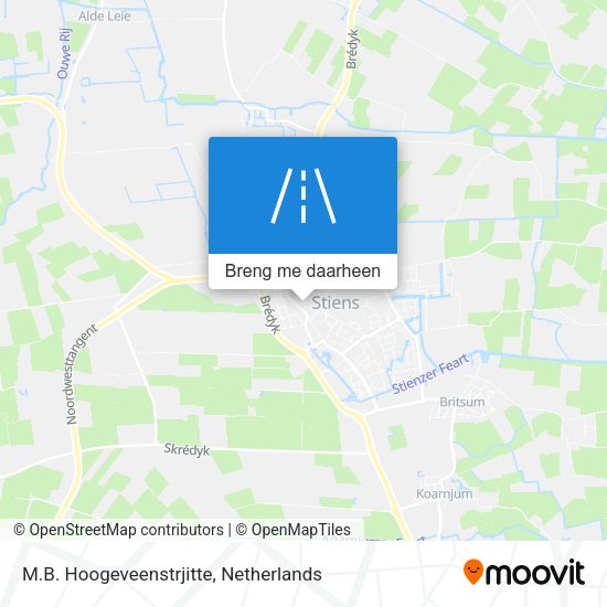 M.B. Hoogeveenstrjitte kaart