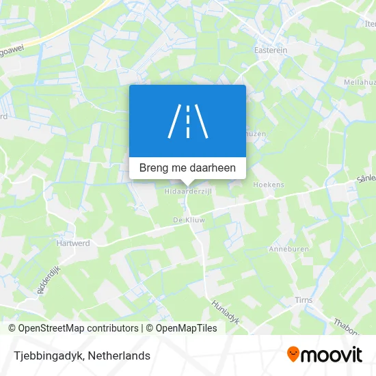Tjebbingadyk kaart