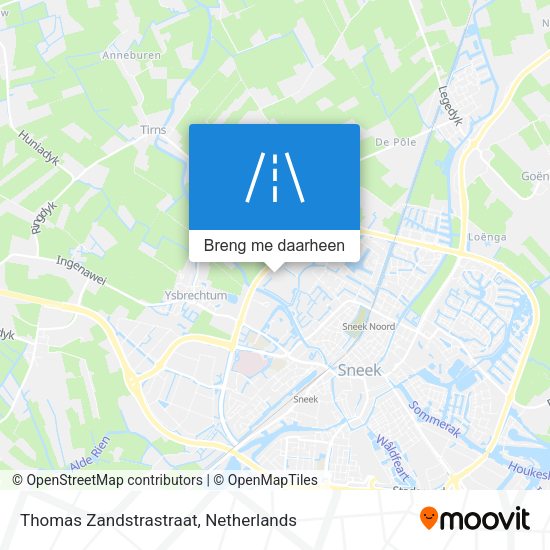 Thomas Zandstrastraat kaart