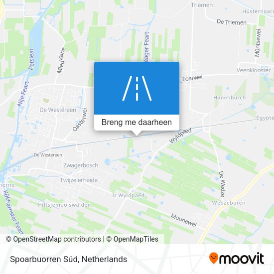 Spoarbuorren Súd kaart