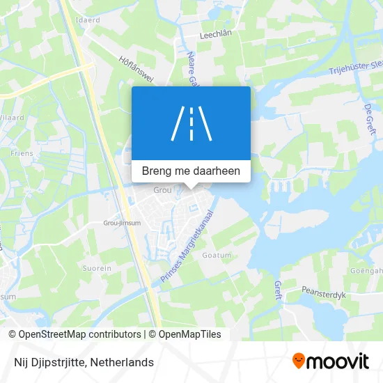 Nij Djipstrjitte kaart