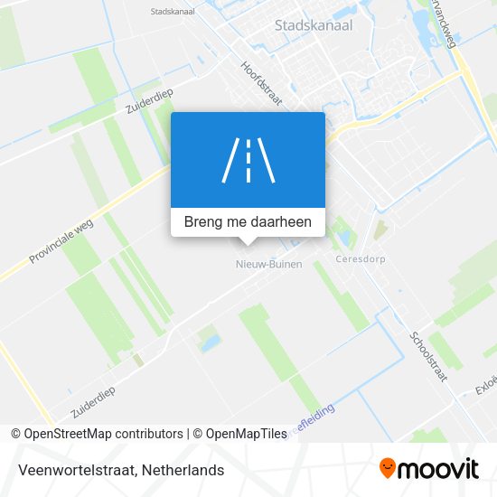Veenwortelstraat kaart