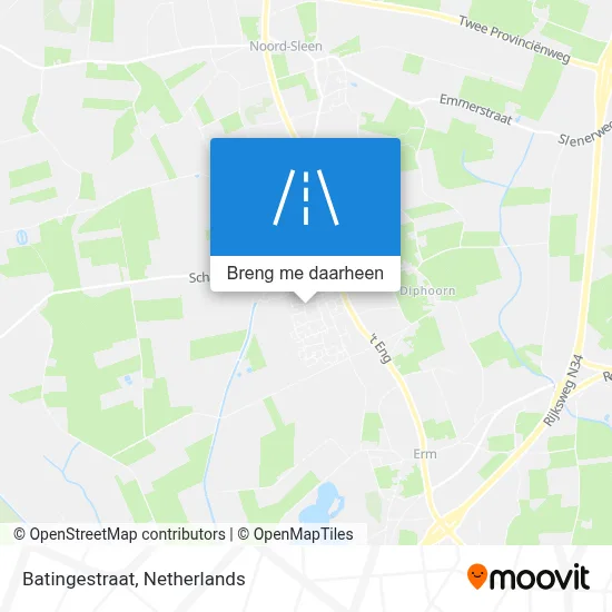 Batingestraat kaart