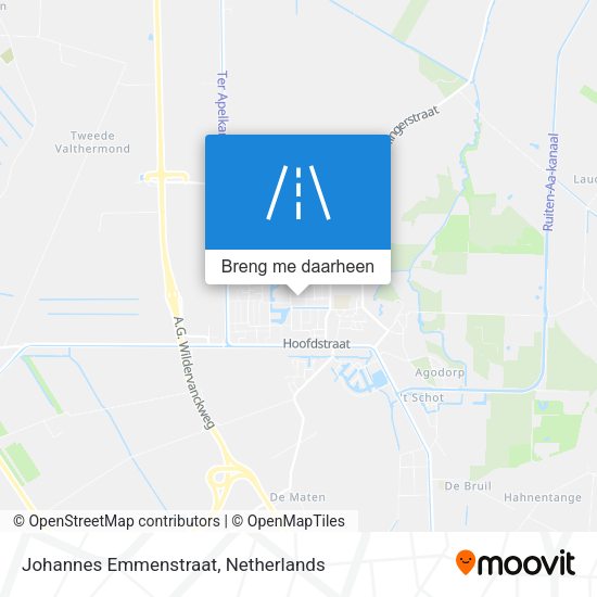 Johannes Emmenstraat kaart