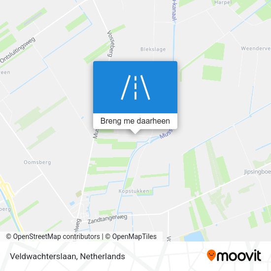Veldwachterslaan kaart