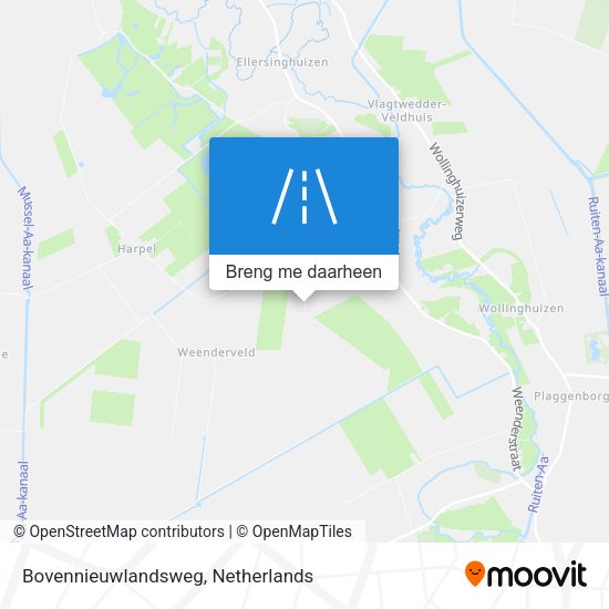 Bovennieuwlandsweg kaart