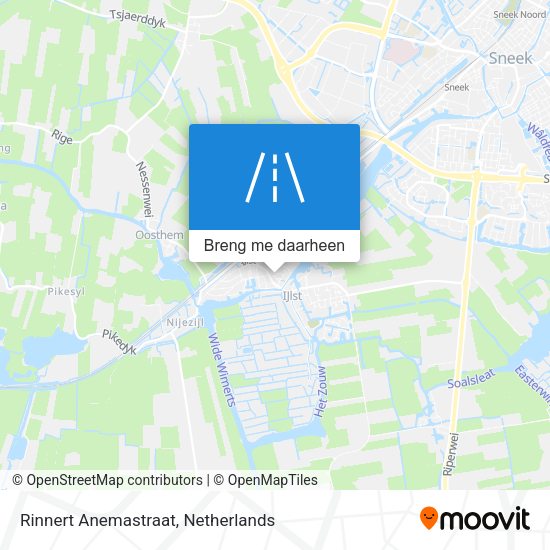 Rinnert Anemastraat kaart