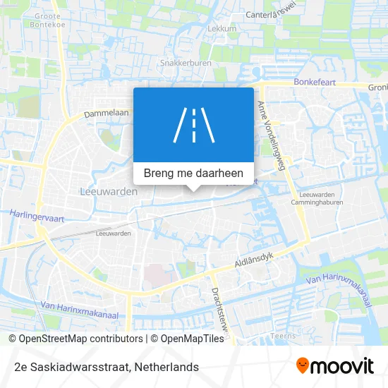 2e Saskiadwarsstraat kaart