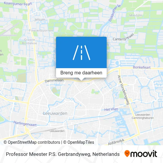Professor Meester P.S. Gerbrandyweg kaart