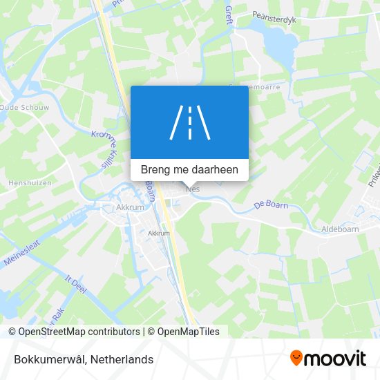 Bokkumerwâl kaart