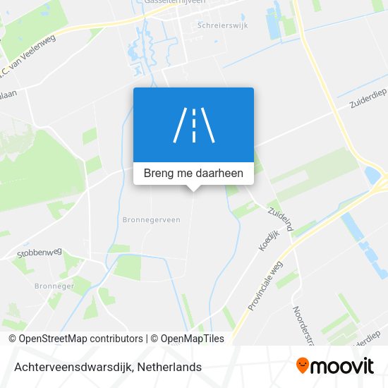 Achterveensdwarsdijk kaart