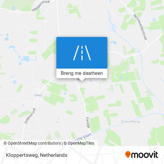 Kloppertsweg kaart