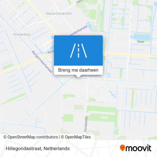 Hillegondastraat kaart