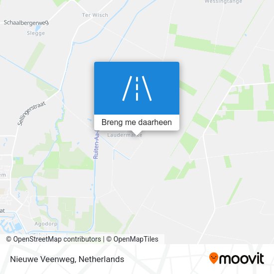 Nieuwe Veenweg kaart